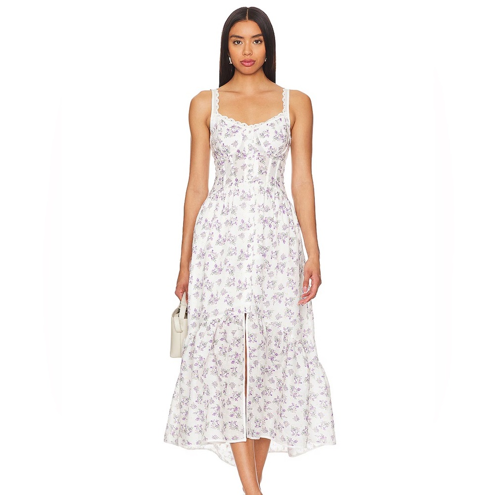 ASTR The Label Yamila Dress - Lavender Floral